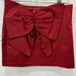 H&M Red Mini Skirt with Bow